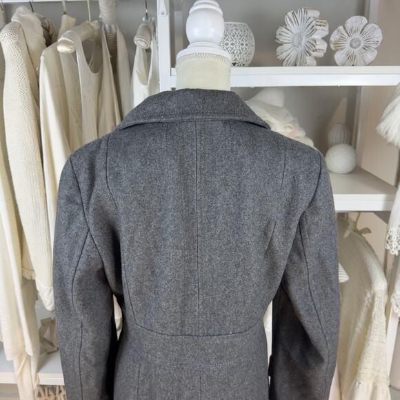 Kenneth Cole size 10 gray wool Peacoat, classic, wool blend office career SI-051 - Picture 8 of 13